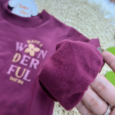 Conj. Casaco Gola Alta Have a Wonderful e Calça Floresta Encantada - Uva